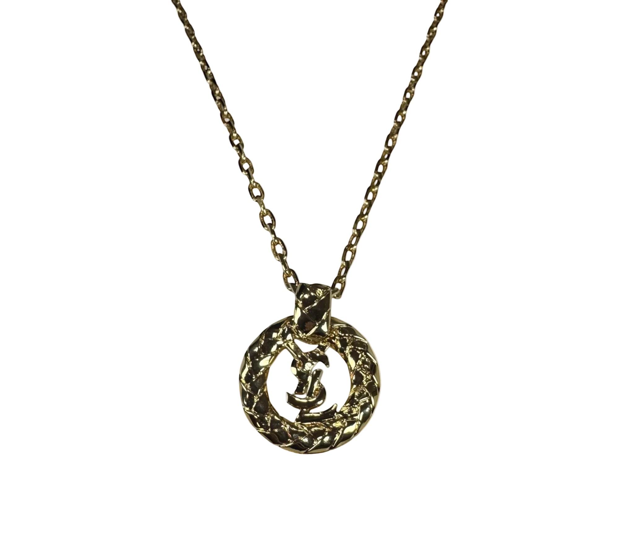 Yves Saint Laurent ヴィンテージ Cassandre Logo Pendant Necklace